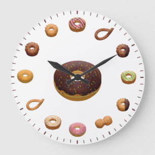 Relógio Grande Bolos e Donuts Temáticos