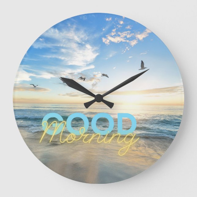 Relógio Grande Bom dia Céu Azul (Frente)