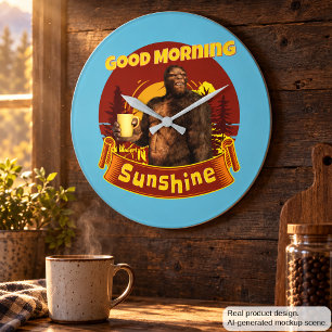 Relógio Grande Bom dia Sunshine Engraçado Pé Grande