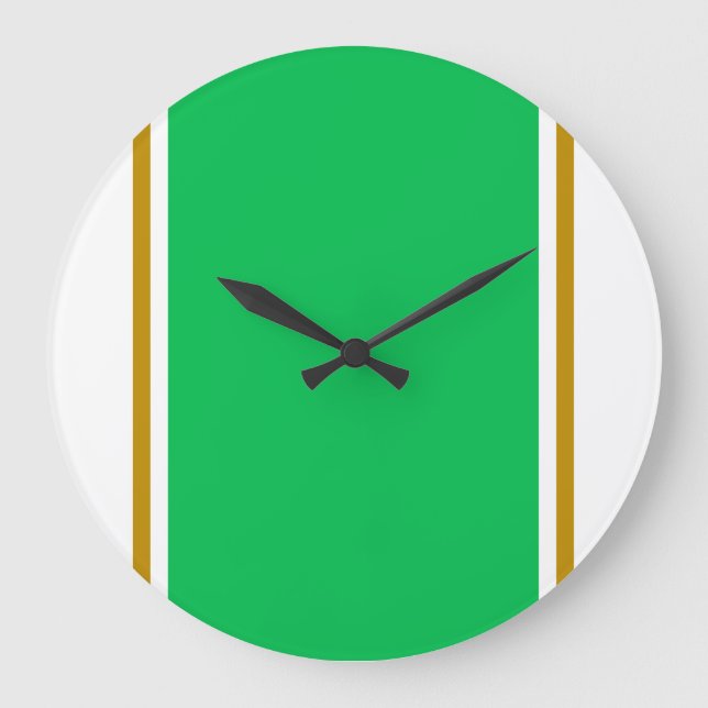 Relógio Grande Bonito faixas verticais brancas de corridas vertic (Frente)