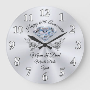 Relógio Grande Bonito presente de 60 anos para pais