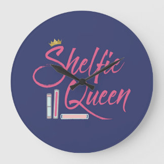 Relógio Grande Book Lover Shelfie Queen