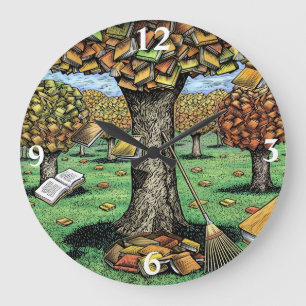 Relógio Grande Book Tree Clock
