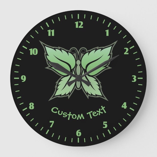 Relógio Grande Borboleta Mint (Frente)