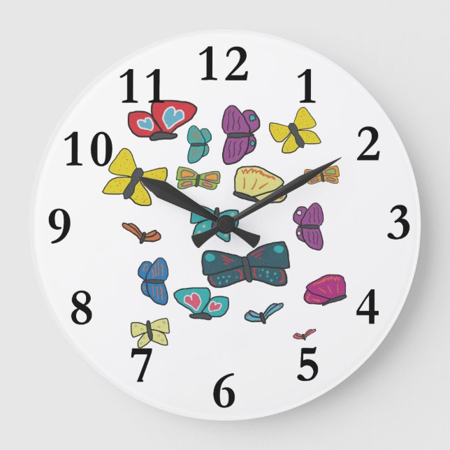 Relógio Grande Borboletas (Frente)