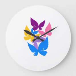 Relógio Grande Borboletas coloridas
