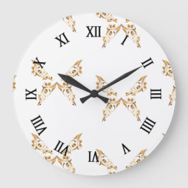 Relógio Grande Borboletas floreais