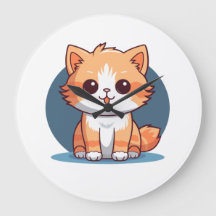 Botão de Pin de Gato Laranja Fofo