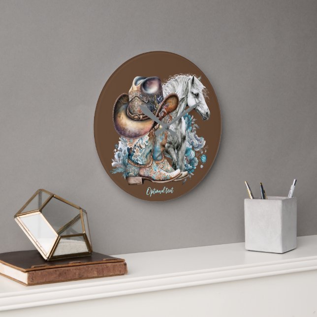 Relógio Grande Botas de cowboy de cowboy de cowboy de cowboy que  (Escritório)