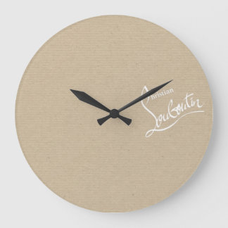 Relógio Grande Botões vermelhos calçados saltam caixa kraft