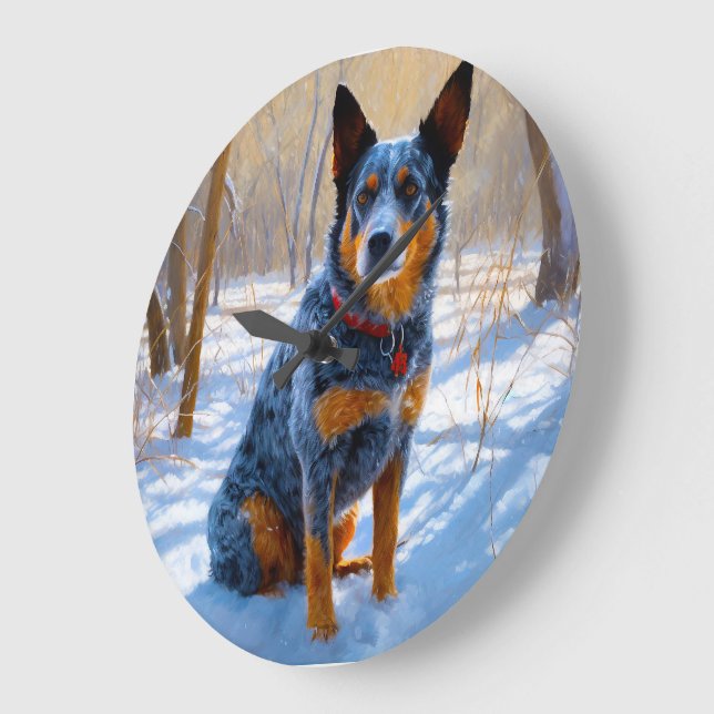 Relógio Grande Bovinos Australianos Deixam nevar no Natal (Ângulo)