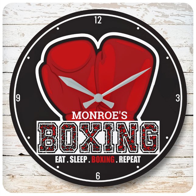 Relógio Grande Boxer Boxer Boxer Glove Prize Fighter (Criador carregado)