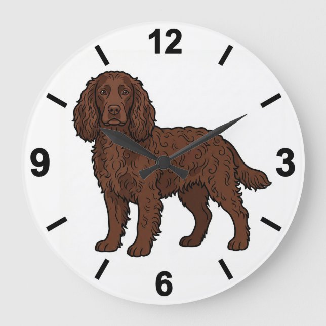 Relógio Grande Boykin Spaniel Dog Wall Clock Pet Home Decor (Frente)