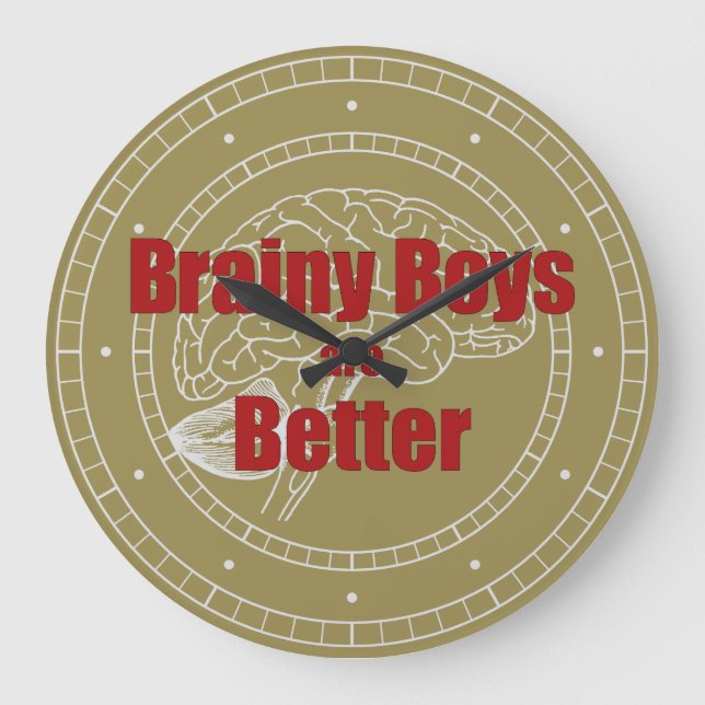 Relógio Grande Brainy Boys É Melhor (Frente)