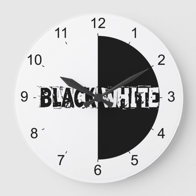 Relógio Grande Branco E Preto (Frente)