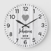 Branco Rústico personalizado de madeira Amor