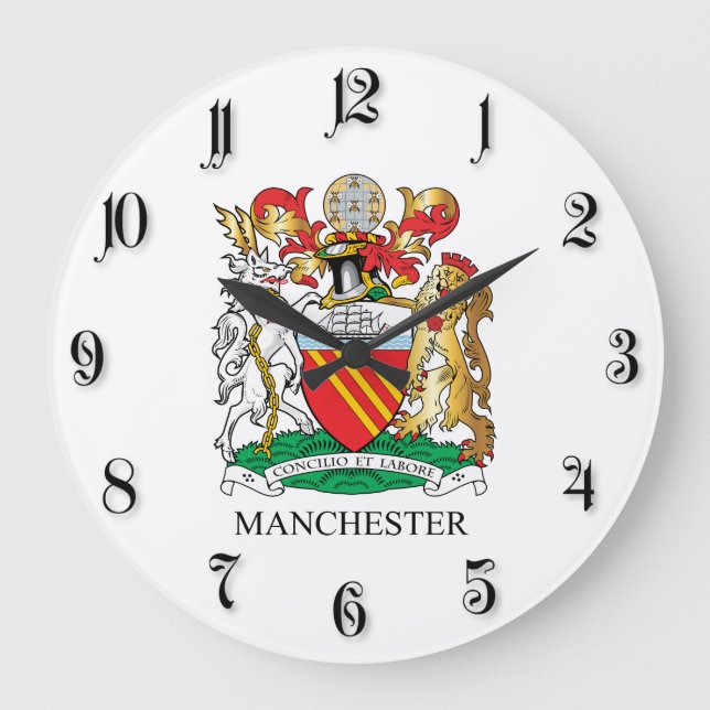 Relógio Grande Brasão de Manchester (Frente)
