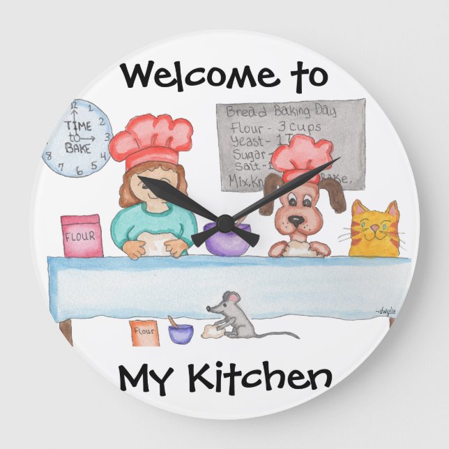 Relógio Grande Bread Baking (Frente)