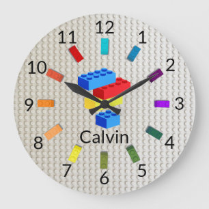 Relógio Grande Bricks Diversos Construindo Bricks - Sala para Cri