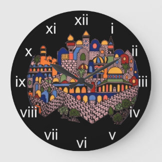 Relógio Grande Bright Jerusalem Wall Clock