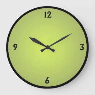 Relógio Grande Brilho Amarelo Quatro Dígitos