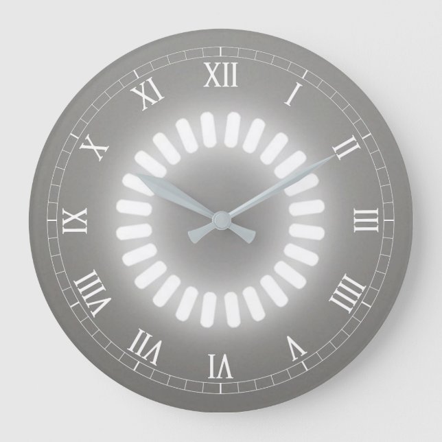 Relógio Grande Brilho Branco (Frente)