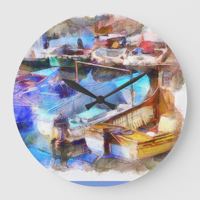 Relógio Grande Brixham Harbour Devon Reino Unido (Frente)