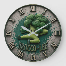 Relógio Grande Brocco Life Funny Broccoli Cute Vegetable Kitchen