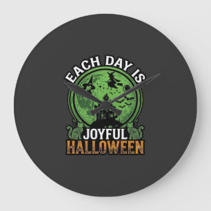 Relógio Grande Bruxa da Abóbora do Halloween da Dupla Perturbação