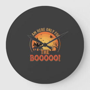 Relógio Grande Bruxa de Halloween Casa Assombrada Desenho Boo_1