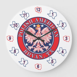 Relógio Grande Bryan Texas Polska Eagle