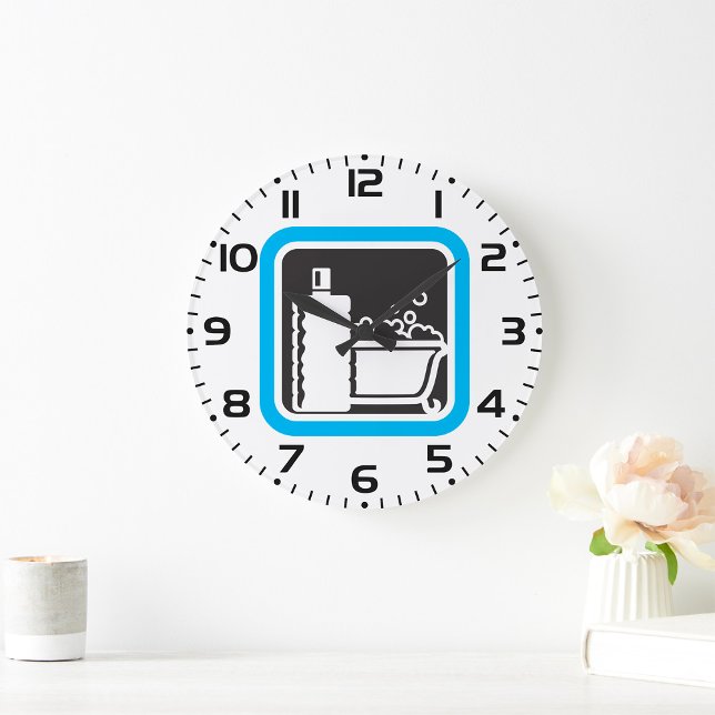 Relógio Grande Bubble Bath Icon Relaxing Bathroom Spa (Criador carregado)