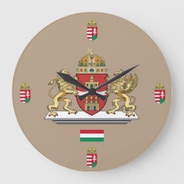 Relógio Grande Budapest Hungary Crest Wall Clock
