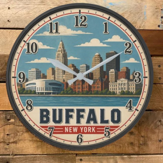 Relógio Grande Buffalo New York Skyline (Criador carregado)