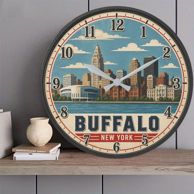 Relógio Grande Buffalo New York Skyline (Criador carregado)