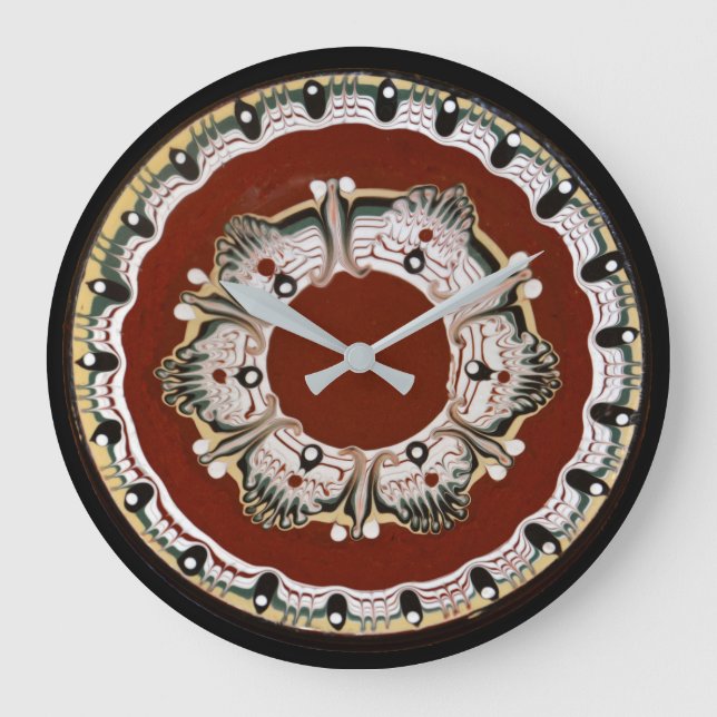 Relógio Grande Bulgarian Vintage Plate (Frente)