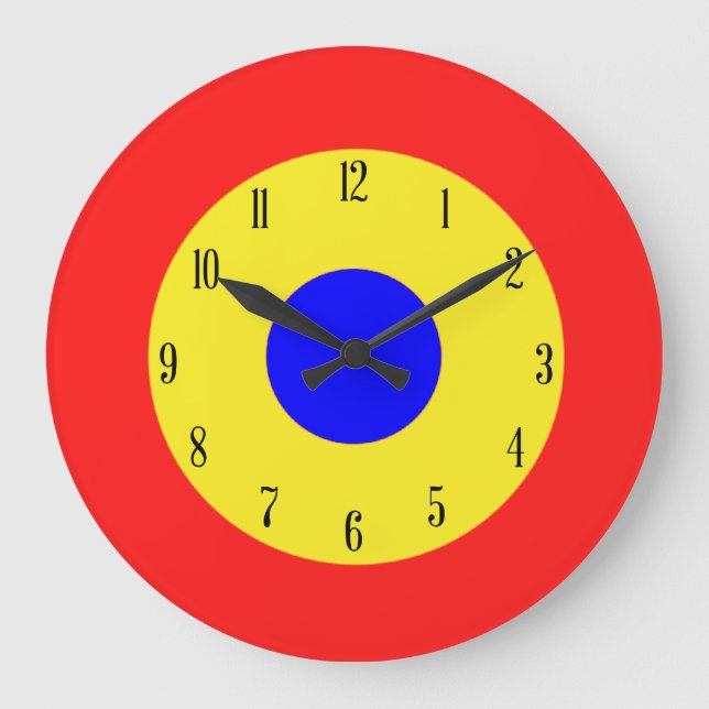 Relógio Grande Bullseye Target (Frente)