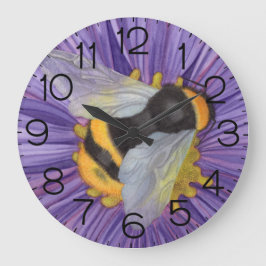 Relógio Grande Bumble Bee Wall Clock Honey Bee Aster
