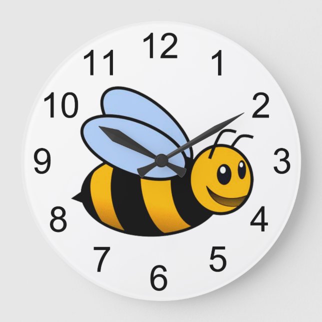 Relógio Grande Bumblebee Animal Wall Clock (Frente)