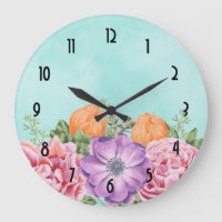 Buquê de Flores de Aquarelas Cor de Rosa Laranja P