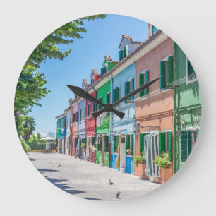 Relógio Grande Burano houses wall clock