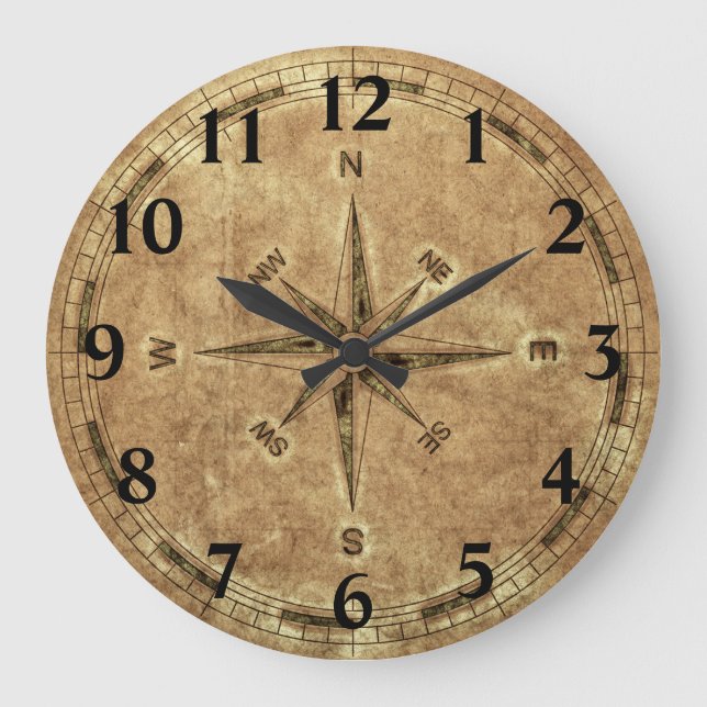 Relógio Grande Bússola vestida (Frente)