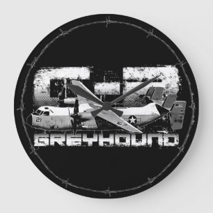 Relógio Grande C-2 Greyhound Round (Large) Wall Clock