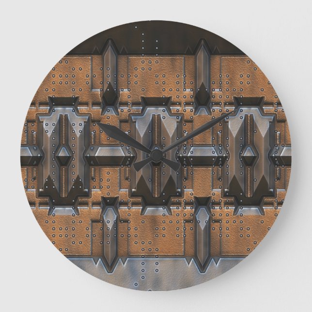 Relógio Grande C.C. Tec 11 Wall Clocks e opções numéricas (Frente)