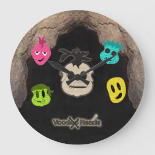 Relógio Grande Cabeças Voodoo ~ Caverna