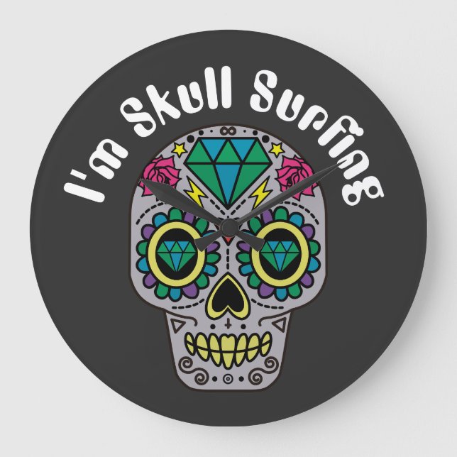 Relógio Grande Cabeçote grande Abstrato desordenado (Frente)