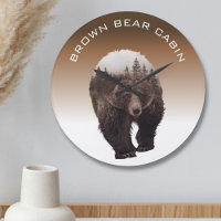 Cabin Mountain Decor Urso Marrom