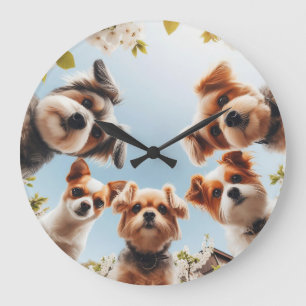 Relógio Grande Cachorro Cachorro Engraçado