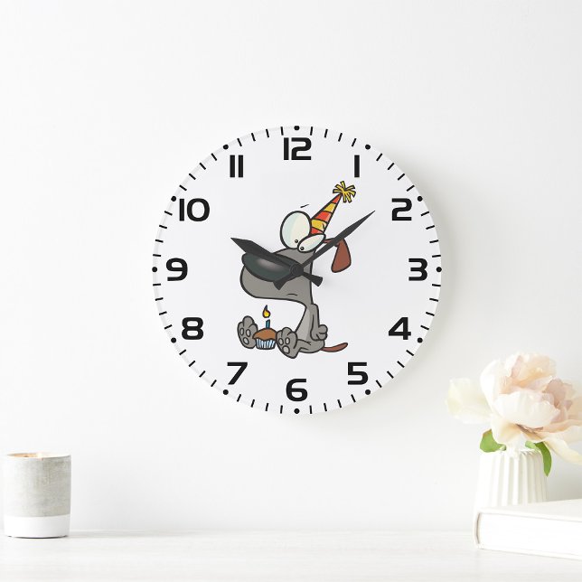 Relógio Grande Cachorro de Aniversário (Criador carregado)