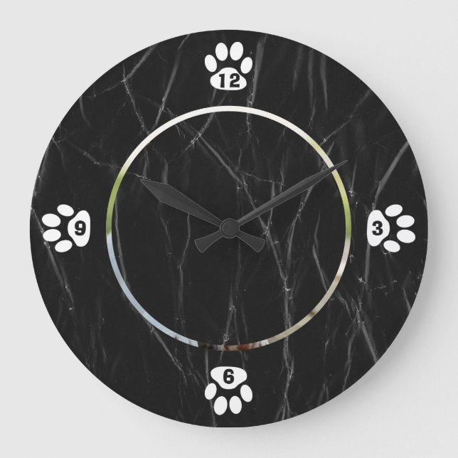 Relógio Grande Cachorro de Fotografias Personalizado (Frente)